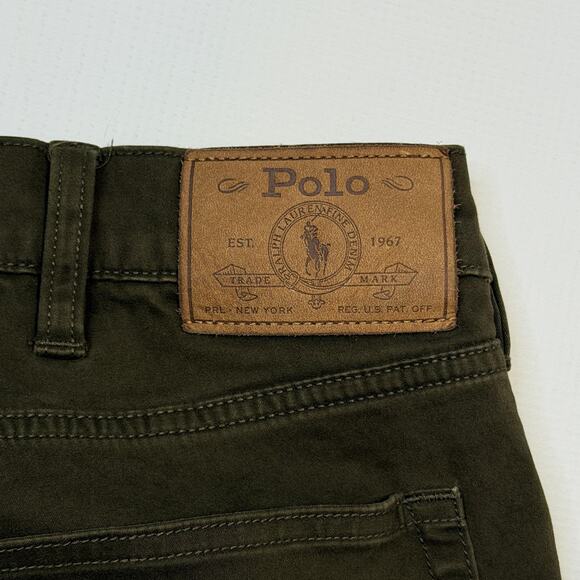 Polo Ralph Lauren Jeans Mens 38x30 Green Varick Slim Straight Stretch Pants - Picture 4 of 14